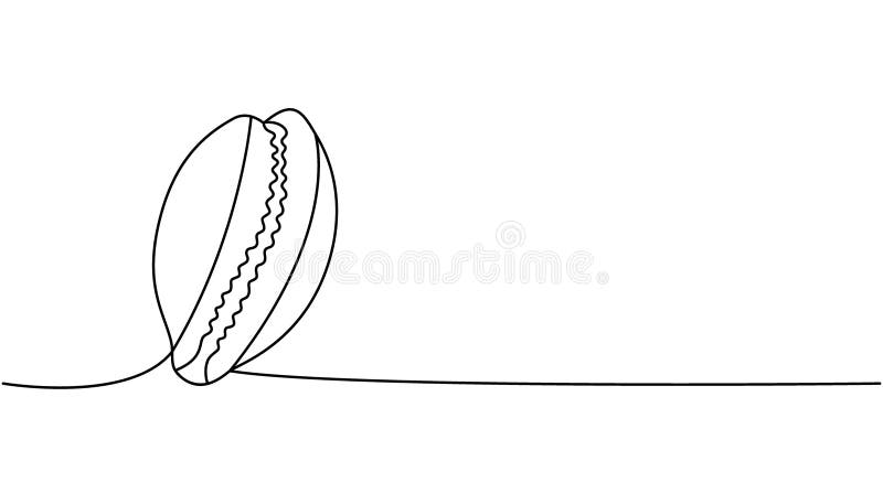 Underwater shell one line continuous drawing. Tropical underwater shell continuous one line illustration. Vector vector illustration