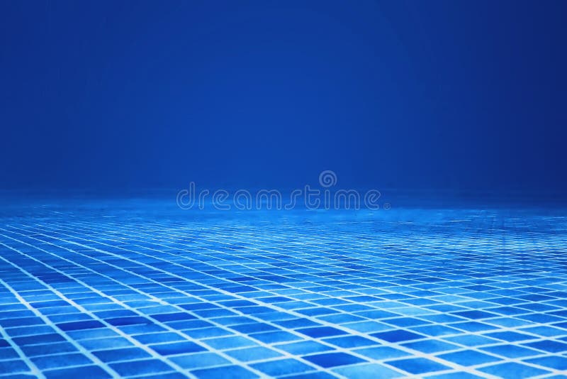 Underwater Swimming Pool Blue Tile, Water Ripples of Swimming Pool