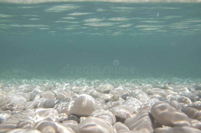 Series of pictures with underwater view of white rocks in a blue water. Ionian sea. Clear closeup view stock images, royalty-free photos and pictures