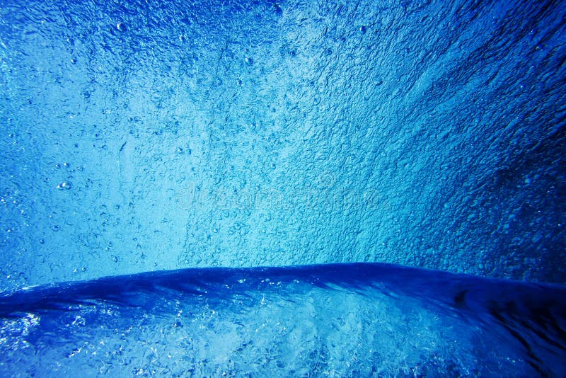 Abstract Blue Underwater Wave Texture