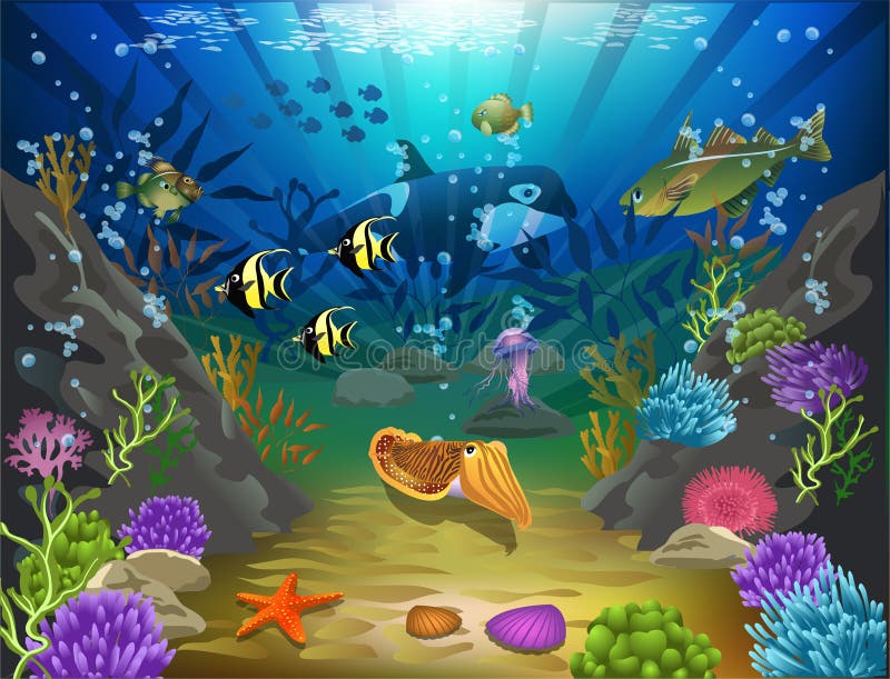 Underwater World Stock Vector - Image: 50629480