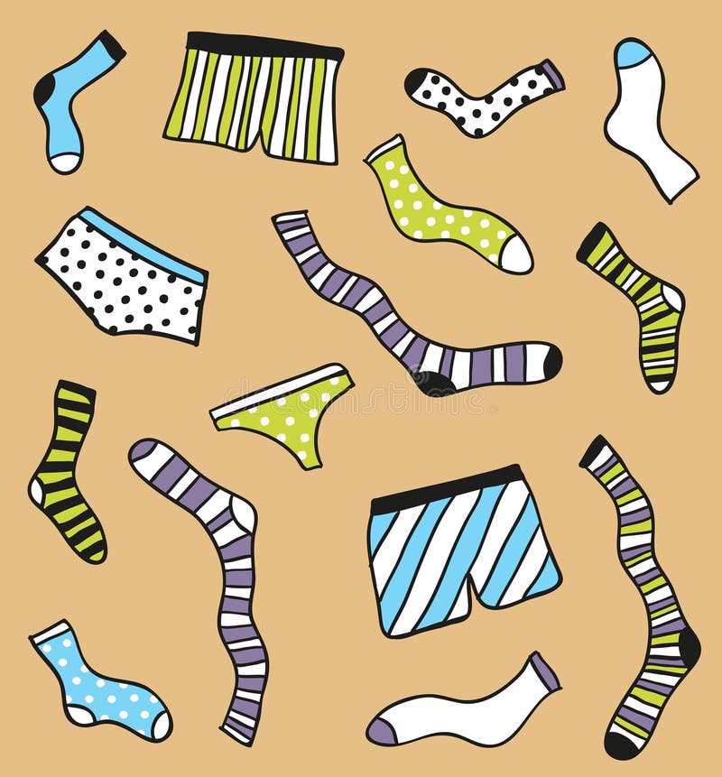 Cute colorful background socks pattern Royalty Free Vector