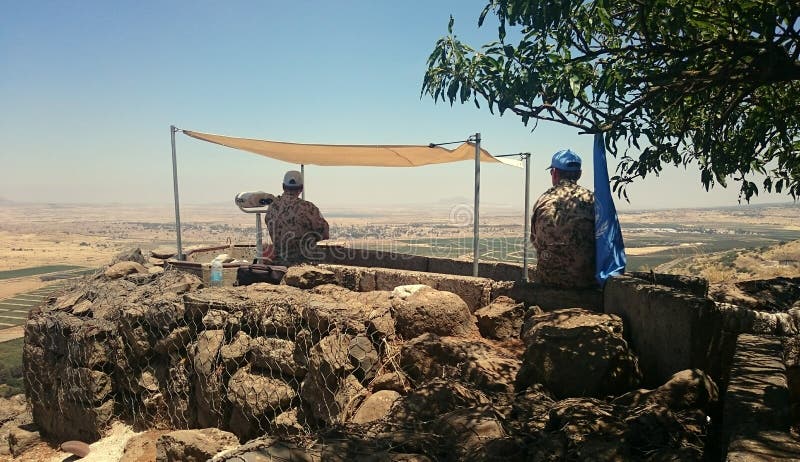 UNDOF UN Observers on Mount Bental