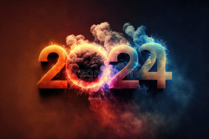 2024 : Une Année De Célébration Et D'importance Numérique. Heureux Nouvel  an 2024. Ai Génératif Photo stock - Image du supplémentaire, noir: 271245378