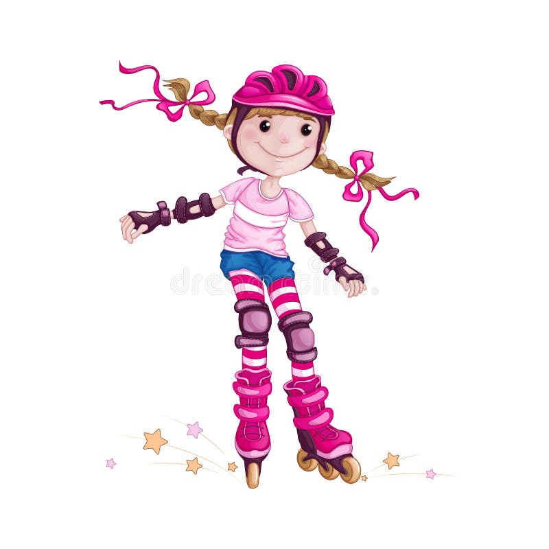 vecteur de dessin animé d'icône de patins à roulettes de sport. patin à  roulettes enfant 15017217 Art vectoriel chez Vecteezy