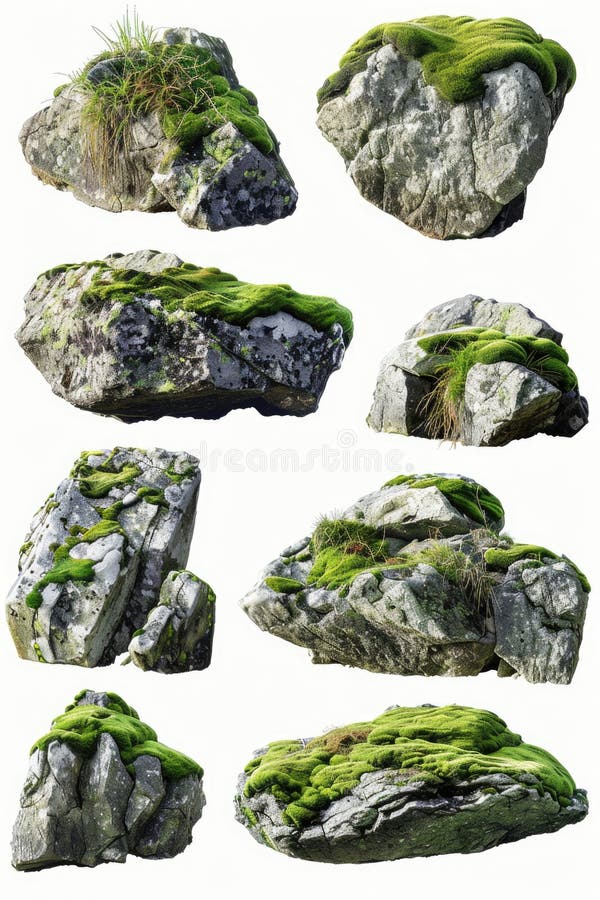 Une formation rocheuse naturelle recouverte d'une mousse verte luxuriante qui peut être utilisée dans des contextes extérieurs ou naturels. ai généré