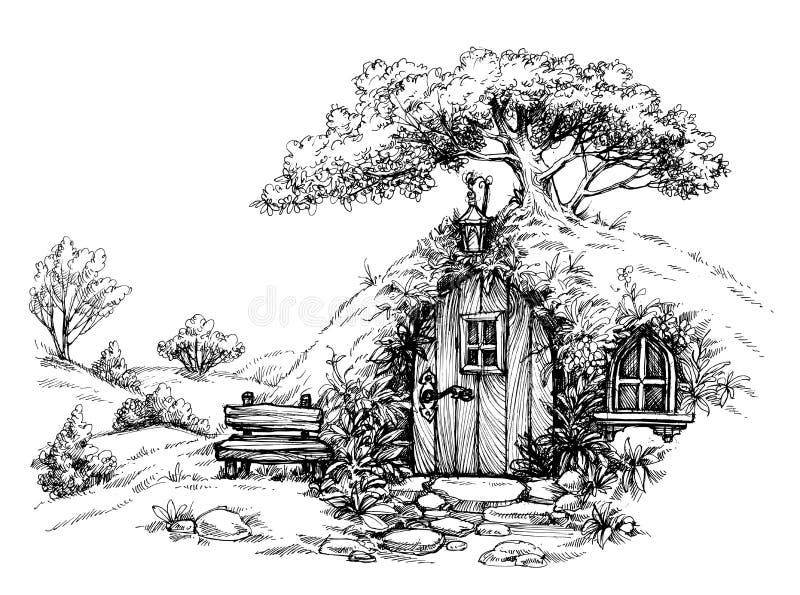 Une maison naine illustration de vecteur Une maison naine illustration de vecteur