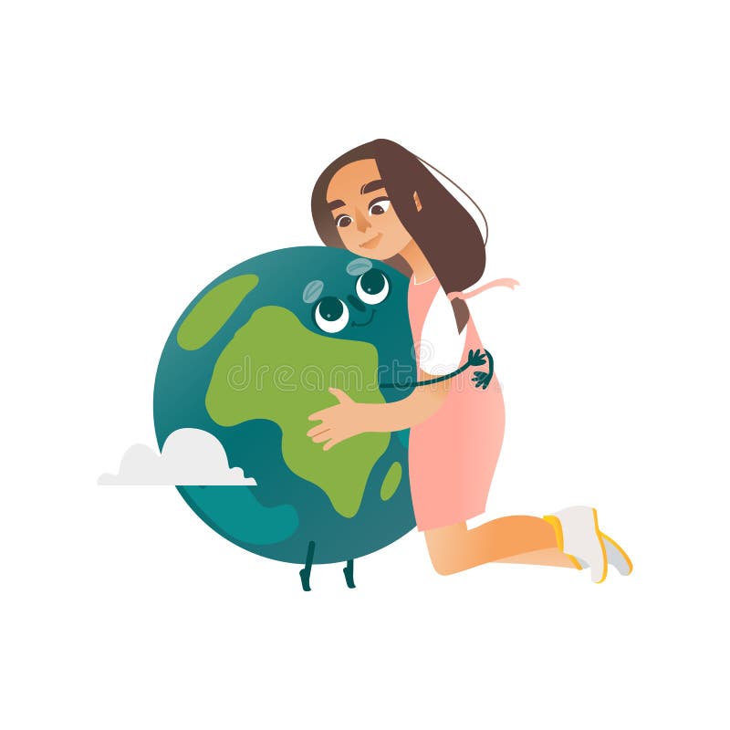 Une Petite Fille Dans Une Robe Rose Etreint La Terre Verte Et Bleue Illustration De Vecteur Illustration Du Mignon Earth Une Petite Fille Dans Une Robe Rose Etreint La Terre Verte Et Bleue Illustration De Vecteur Illustration Du Mignon Earth
