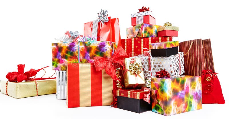 Photo libre de droit de Grosse Pile De Cadeaux De Noël Coloré banque  d'images et plus d'images libres de droit de Empilé - Empilé, Cadeau,  Entassé - iStock