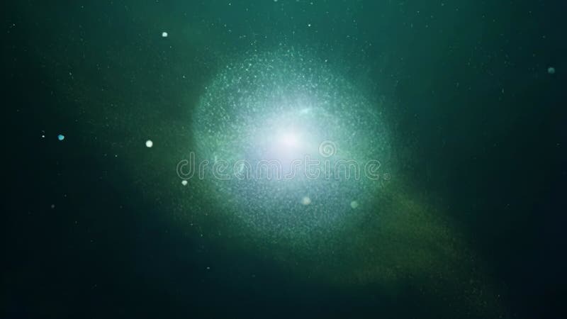 Une représentation étonnante et éthérée des mouvements minuscules des particules quantiques dans un domaine immatériel. illustration de vecteur