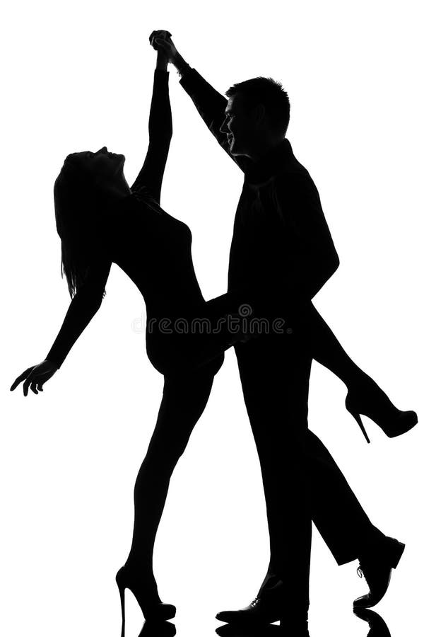 Une roche de danse d'homme et de femme de couples