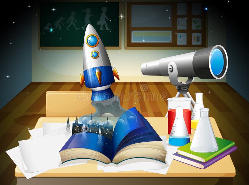 Une salle de laboratoire de science illustration de vecteur Une salle de laboratoire de science illustration de vecteur