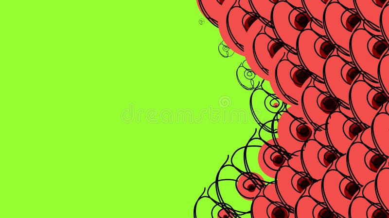 Une simple transition vidéo avec des pavots rouges sur écran vert. illustration stock