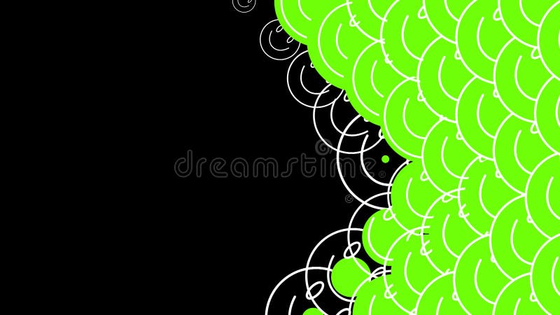 Une simple transition vidéo avec une expression faciale joyeuse sur un écran noir. illustration libre de droits