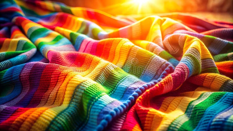 Une symphonie colorée de tissu et de lumière générée illustration de vecteur