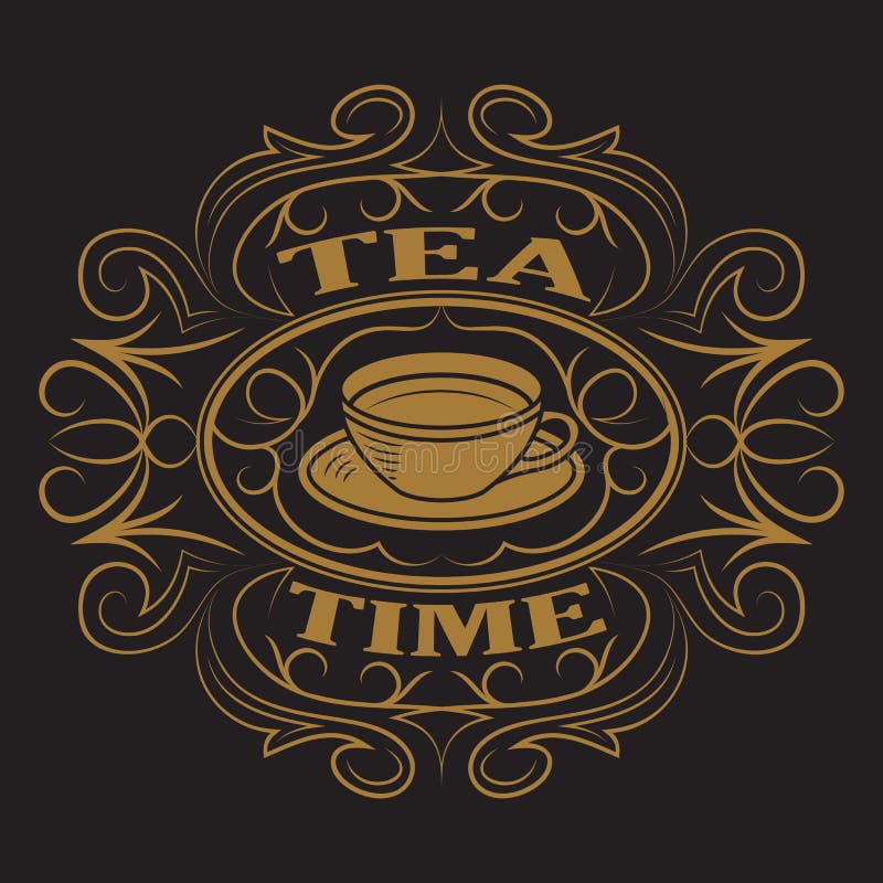 Une tasse de thé, logo illustration libre de droits Une tasse de thé, logo illustration libre de droits