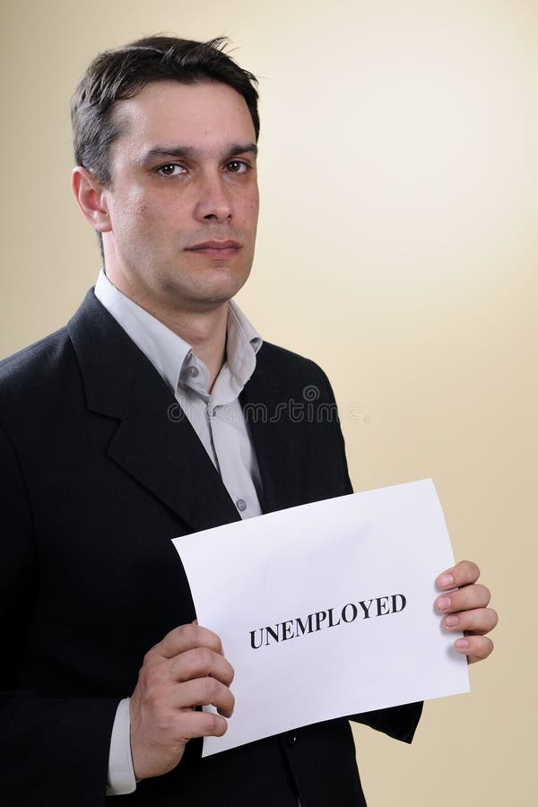 Unemployed man portrait