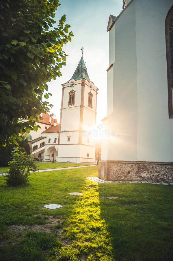 Místo světového dědictví UNESCO na Slovensku. Stará radnice a kostel sv. Jakuba v Levoči.