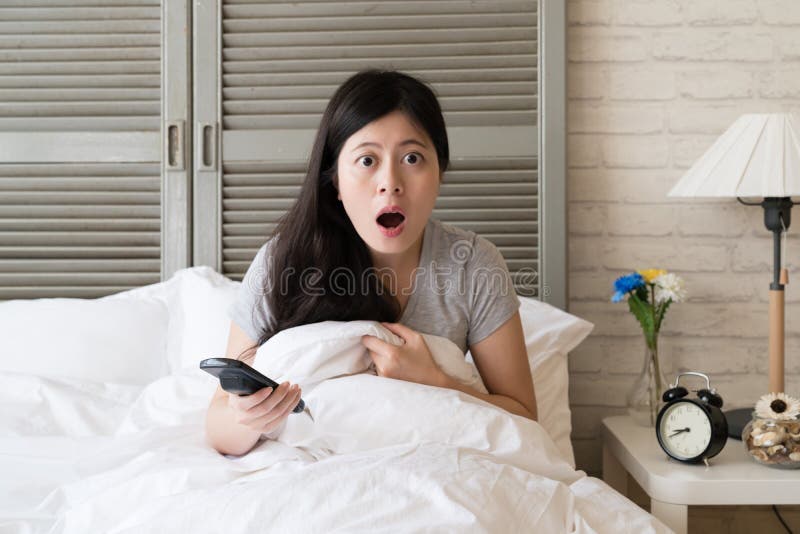Unexpected plot make the Asian female stupefied. She is no idea that the result turned out to be this.