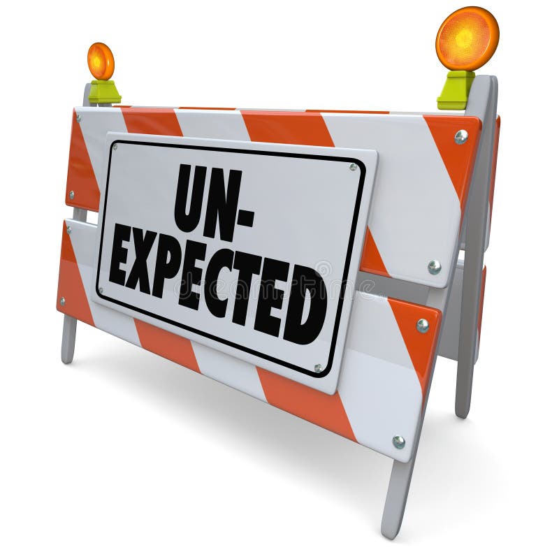 Unexpected Surprising Development Shocking Road Barrier royalty free illustration Unexpected Surprising Development Shocking Road Barrier royalty free illustration