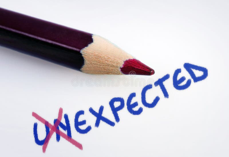 Unexpected word royalty free stock images