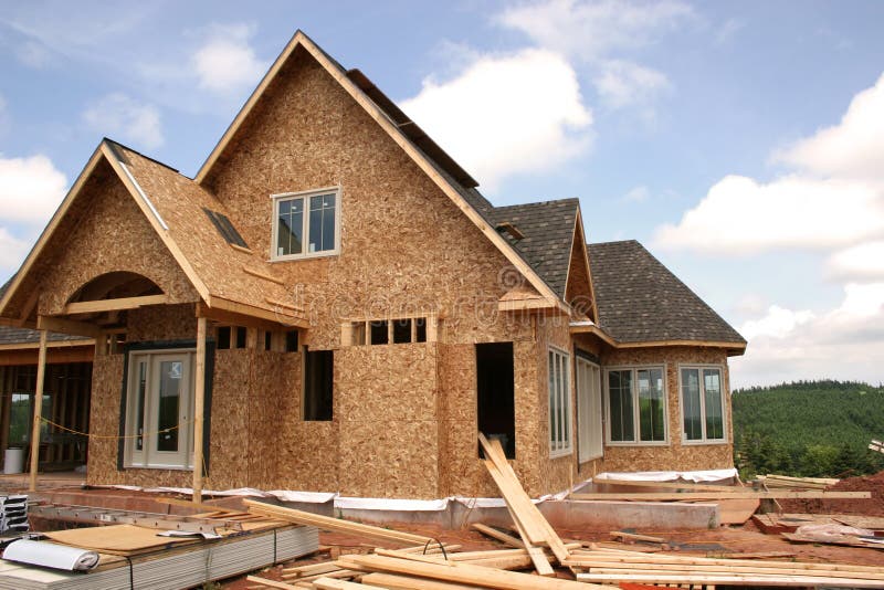 Unfinished house interior. stock photo. Image of frame 6671304