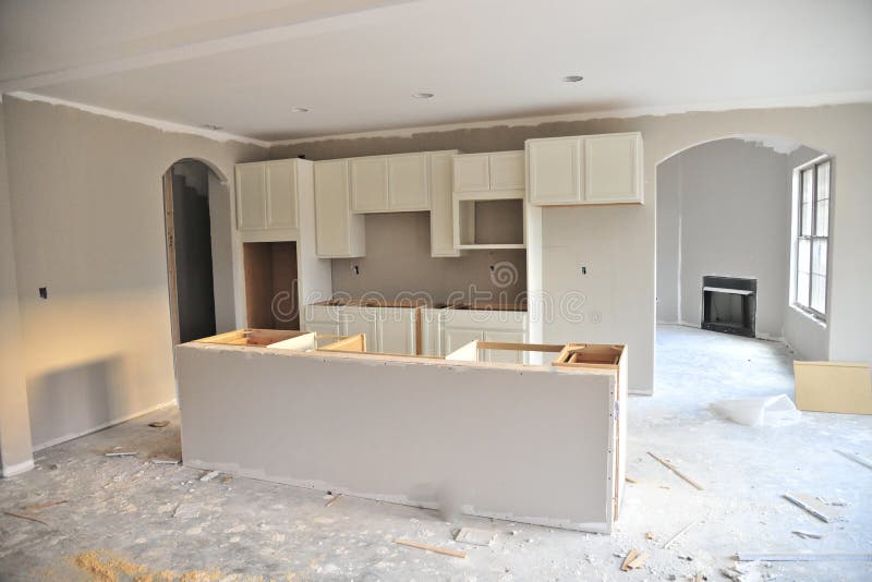 Unfinished kitchen in new home