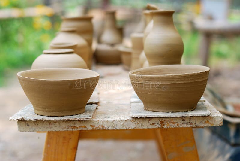 Unfinished Pottery Products. Stock Photo Image 25637326