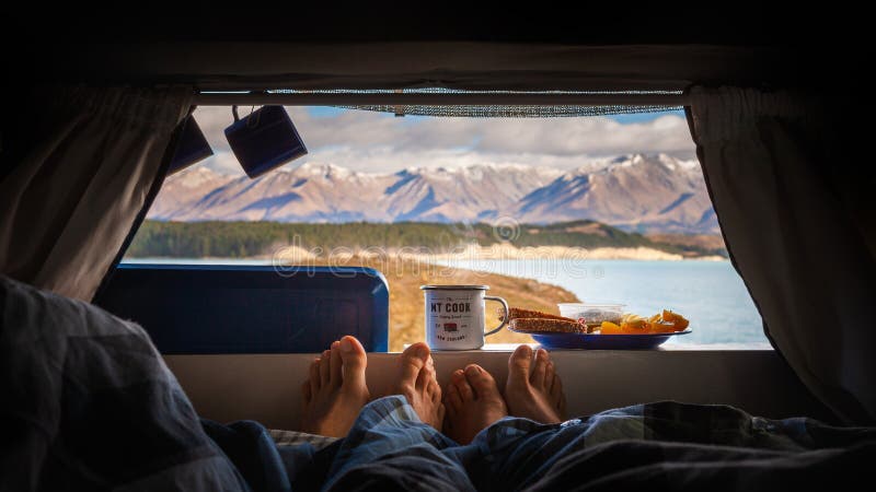 Unforgettable breakfast at Pukaki royalty free stock photo Unforgettable breakfast at Pukaki royalty free stock photo
