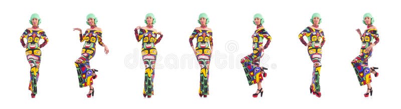 Ung japansk kvinna i snygga kläder arkivfoto