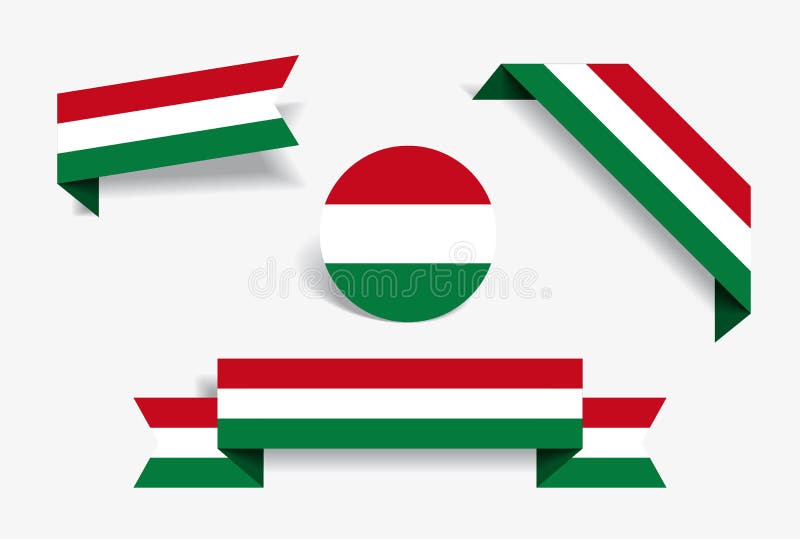Ungarische Flaggenaufkleber und -aufkleber Auch im corel abgehobenen Betrag