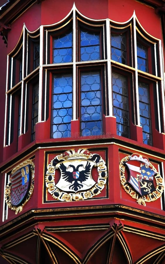 Details Historischer KaufmannsHallFassade, Freiburg Im