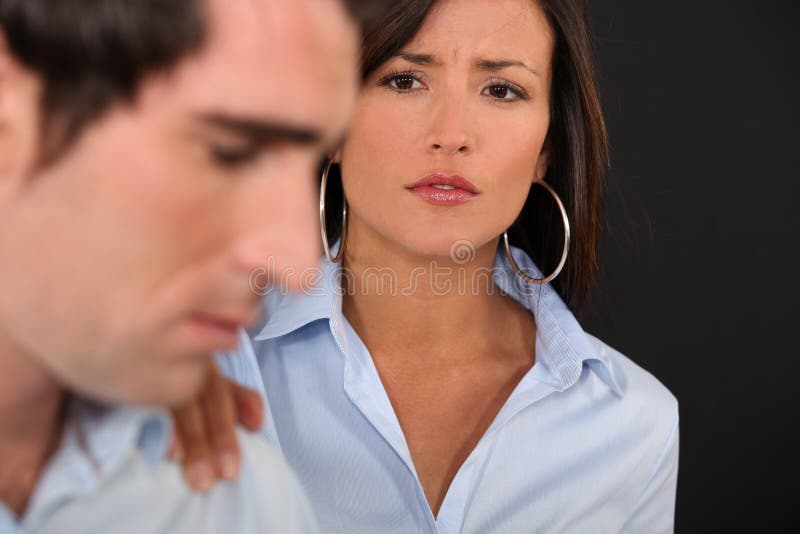Unhappy couple royalty free stock photo