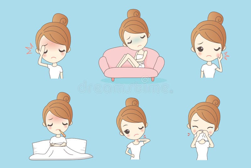 Unhappy girl pain and sick stock vector. Illustration of cartoon - 73883852 Unhappy girl pain and sick stock vector. Illustration of cartoon - 73883852