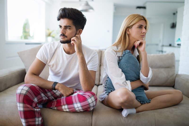 Unhappy married couple on verge of divorce due to impotence stock photos Unhappy married couple on verge of divorce due to impotence stock photos