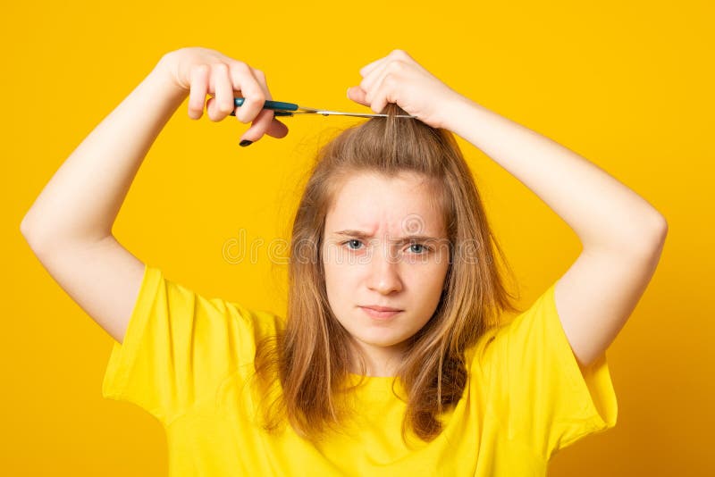 112 Teen Girl Cutting Her Hair Stock Photos - Free & Royalty-Free Stock  Photos from Dreamstime