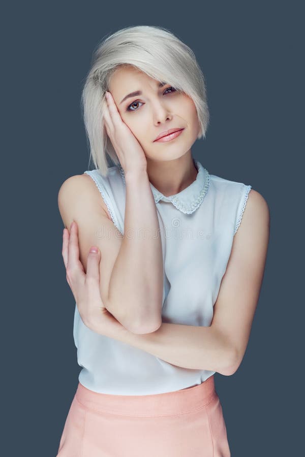 Unhappy woman royalty free stock photos