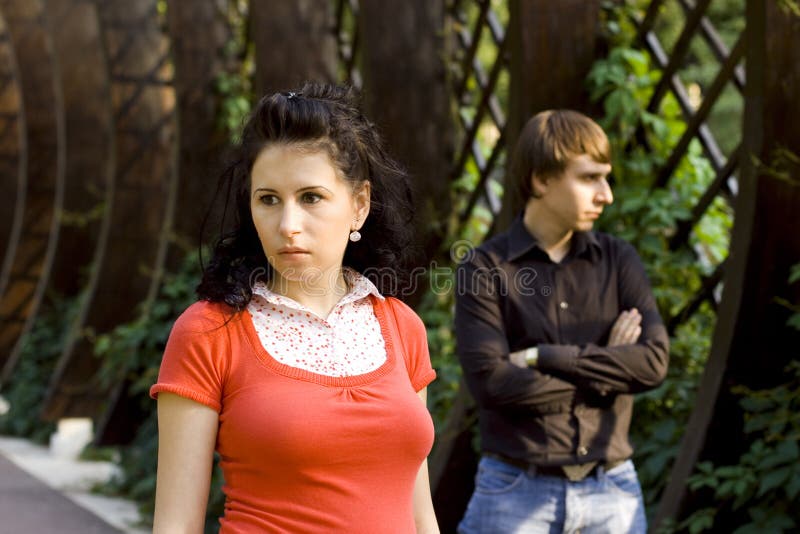 Unhappy young couple