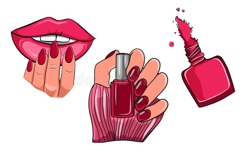 Vetores e ilustrações de Mulher pintando unhas para download gratuito