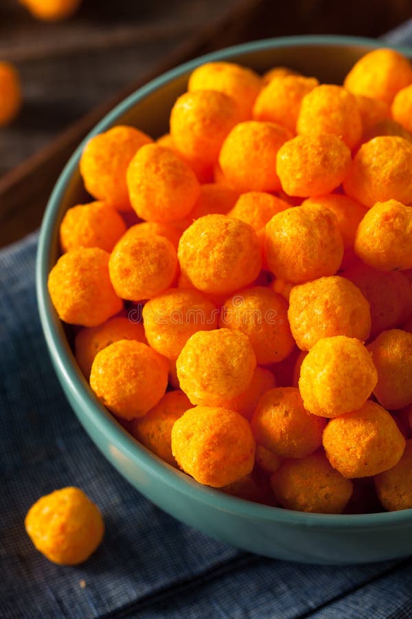 Unhealthy Cheesy Cheese Puffs Stock Photo Image of crisp, chips 67719142