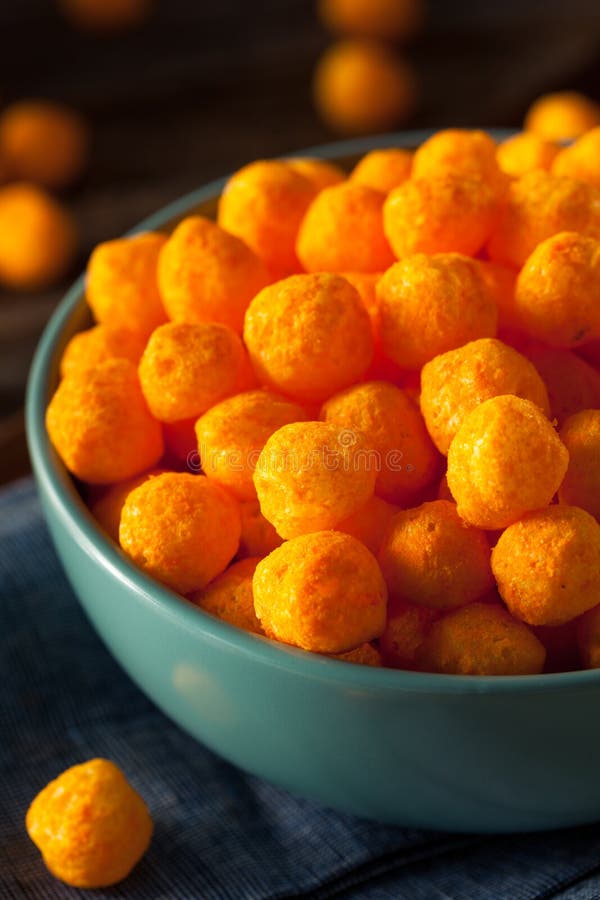Unhealthy Cheesy Cheese Puffs Stock Image Image of fried, chips 67719159