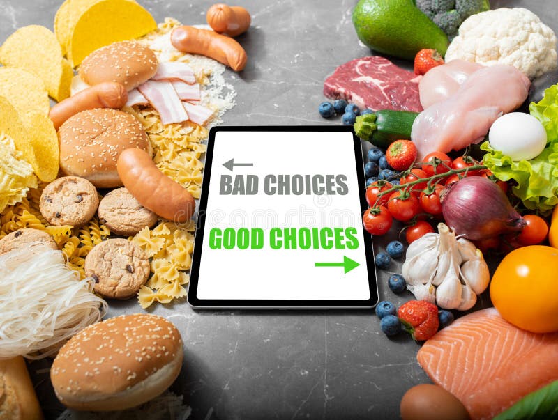 Unhealthy foods versus healthy foods