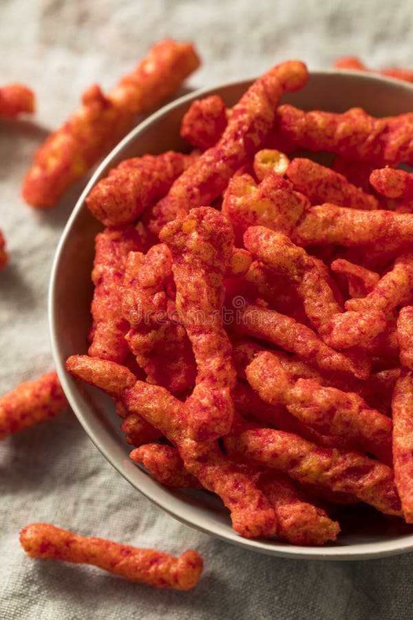 Unhealthy Spicy Cheese Corn Crisps Chips Stock Image Image of chips