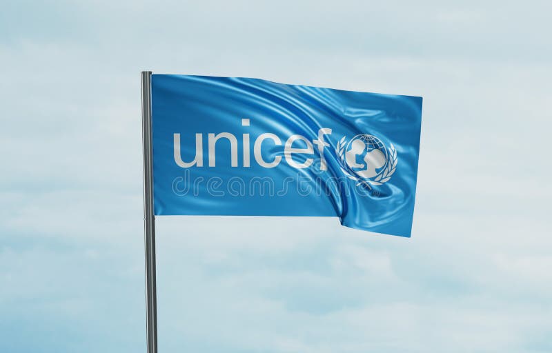UNICEF flag editorial stock photo. Illustration of waving - 247734443