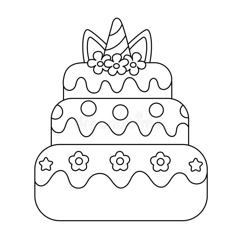 Unicorn Cake Coloring Pages - Unicorn Coloring Pages - Coloring Pages For  Kids And Adults