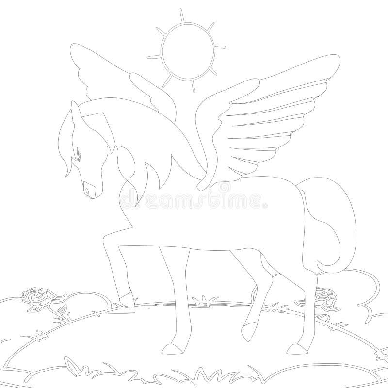 unicorn coloring pages stock illustrations – 585 unicorn