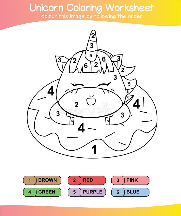 unicorn-coloring-worksheet-stock-vector-illustration-of-doodles