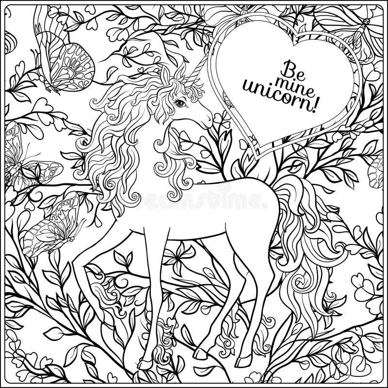 Unicorn. The composition consists of a unicorn surrounded by a bouquet of roses.