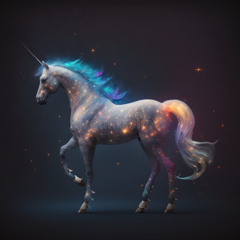 Unicorn Horse Magic Fantasy Creature Stock Illustration Illustration