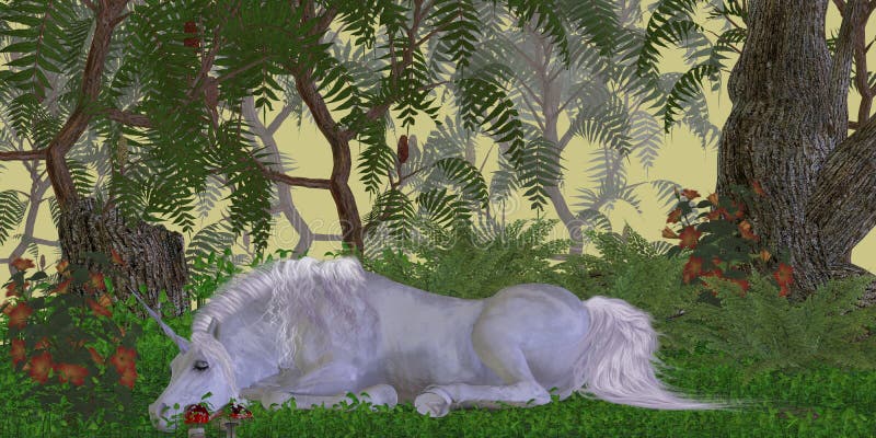 Unicorn Knoll stock illustrationer Unicorn Knoll stock illustrationer